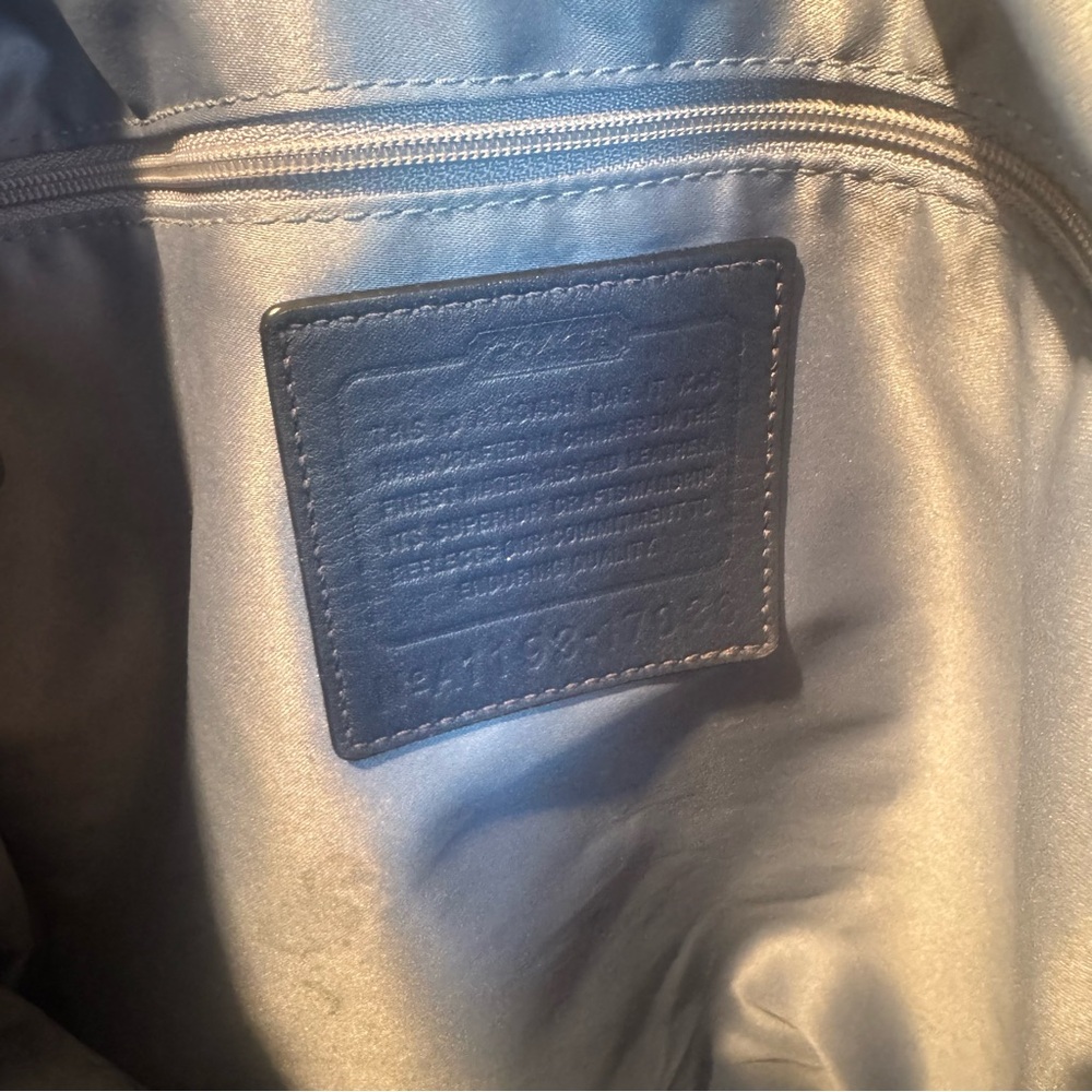 COACH‎ Audrey Navy Blue Large Tote Y2K - Picture 3 of 4